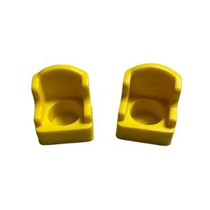 Vintage Yellow Fisher Price Little People Arm Chairs